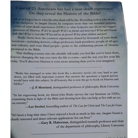 Imagine Heaven: Near-Death Experiences, God's Promises By. John Burke Paperback - Picture 3 of 3